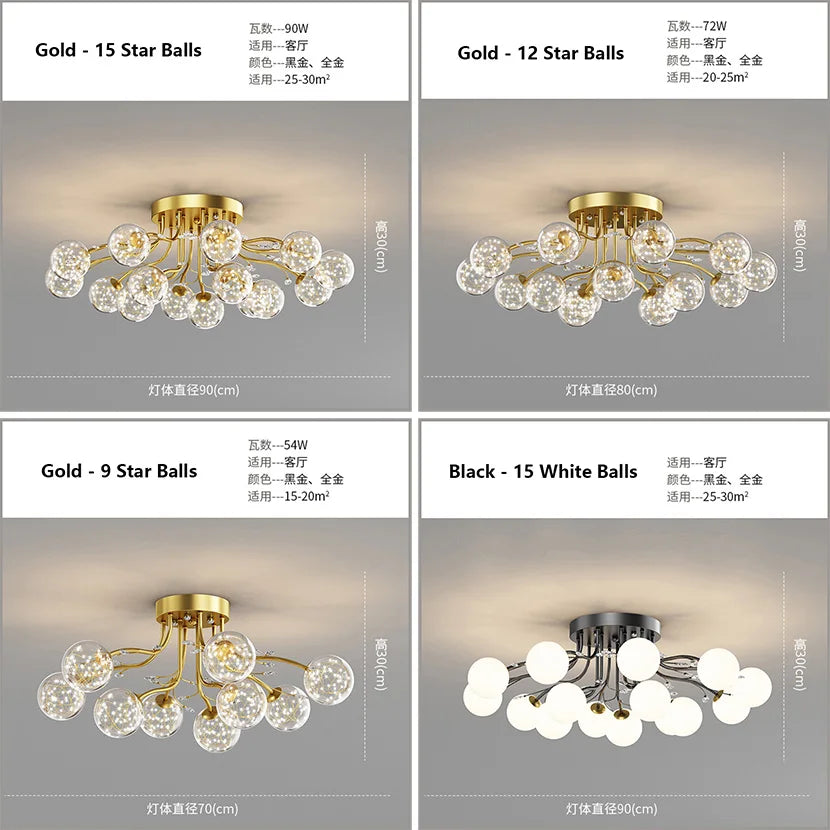 lustre led moderne en fer pour loft élégant - vue 7 sur 18