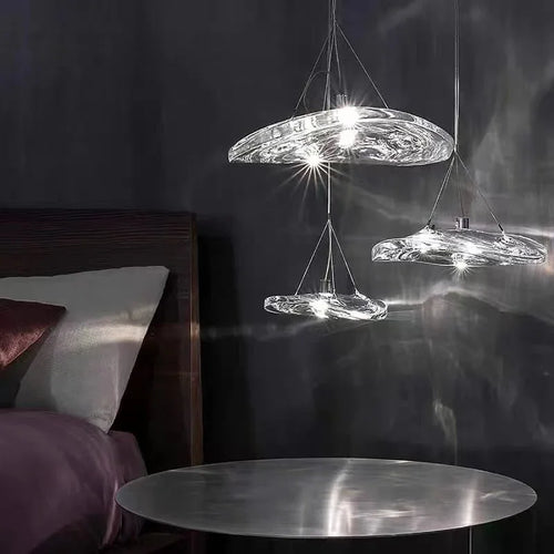 suspension en verre design italien pour intérieur moderne - vue 4 sur 6