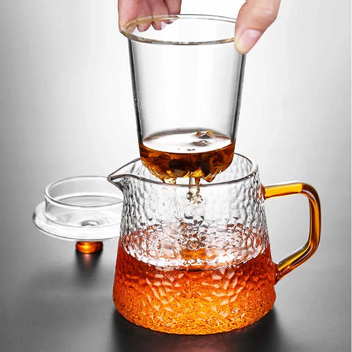 Théière japonaise verre borosilicate avec infuseur intégré