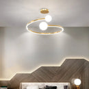 lustre nordique simple anneau led éclairage intérieur décoratif