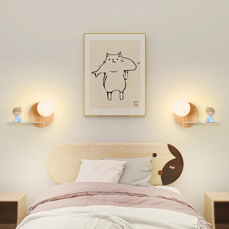 applique murale led moderne créative astronaute pour enfants - vue 7 sur 12