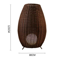 lampadaire en rotin naturel fait main pour intérieur et extérieur
