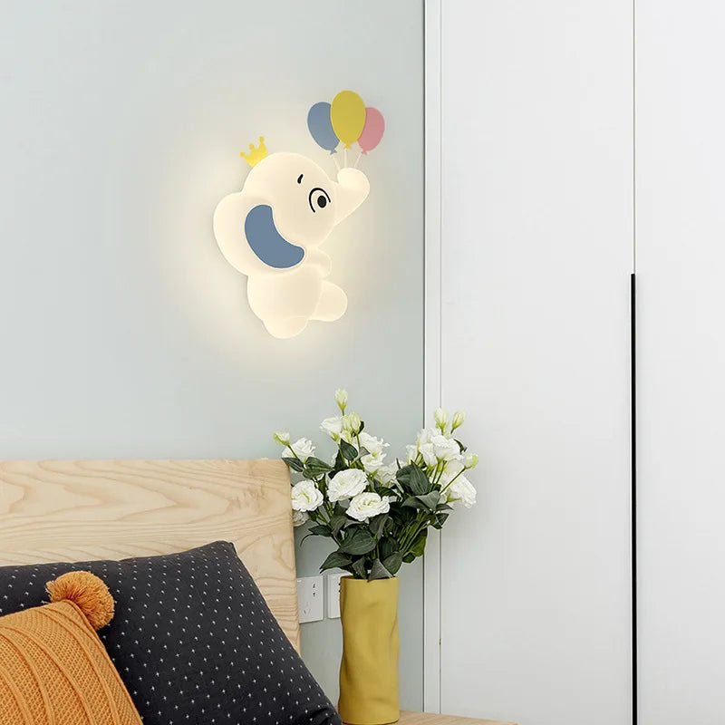 applique murale créative éléphants pour chambre d’enfant moderne et chaleureuse - vue 3 sur 8