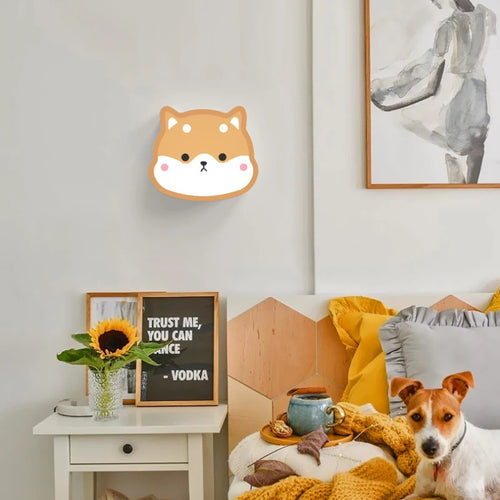 applique murale créative shiba inu dinosaure pour enfants - vue 3 sur 8