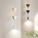 Lustre LED créatif en métal blanc et noir