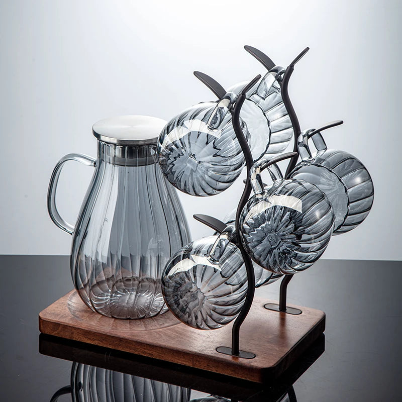 Pichet theiere verre borosilicate resistant chaleur moderne