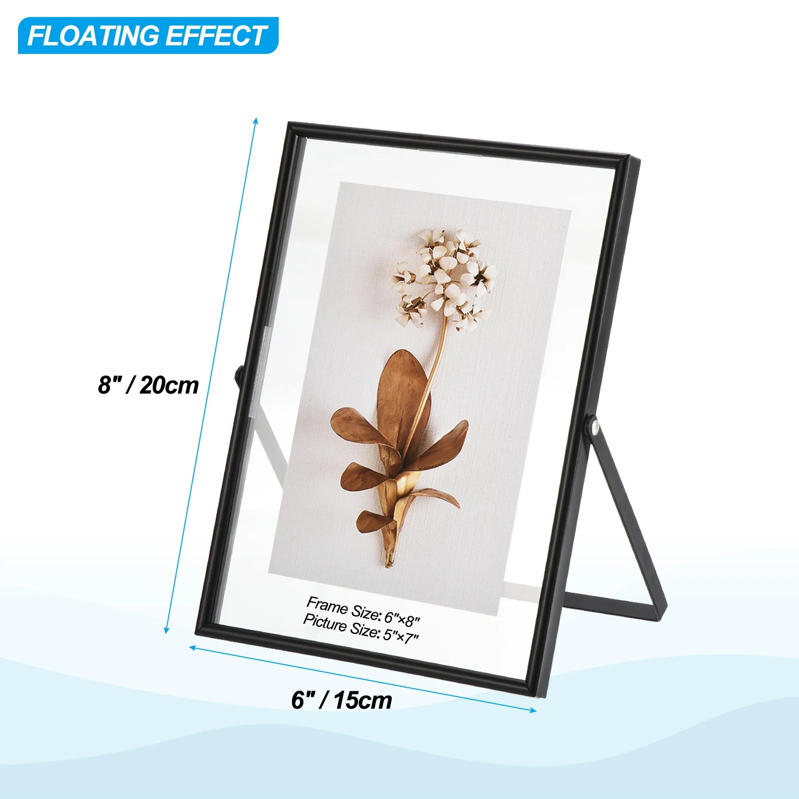 lot de 2 cadres photo en métal et verre pour décoration - vue 14 sur 22