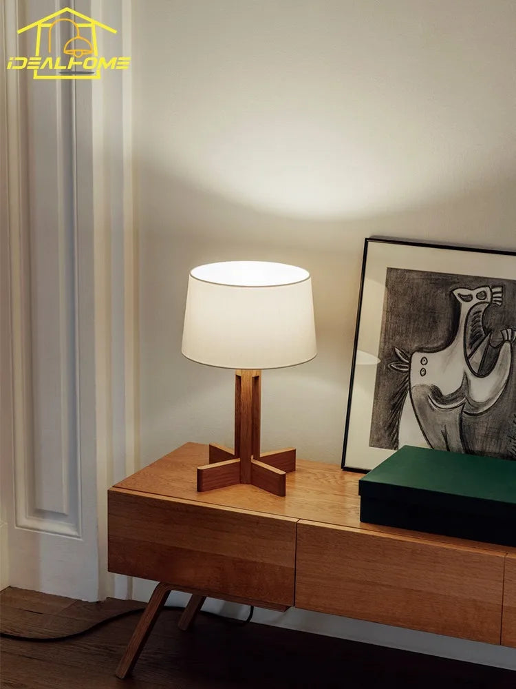 lampadaire en bois massif wabi-sabi design japonais lampe zen décorative - vue 5 sur 13