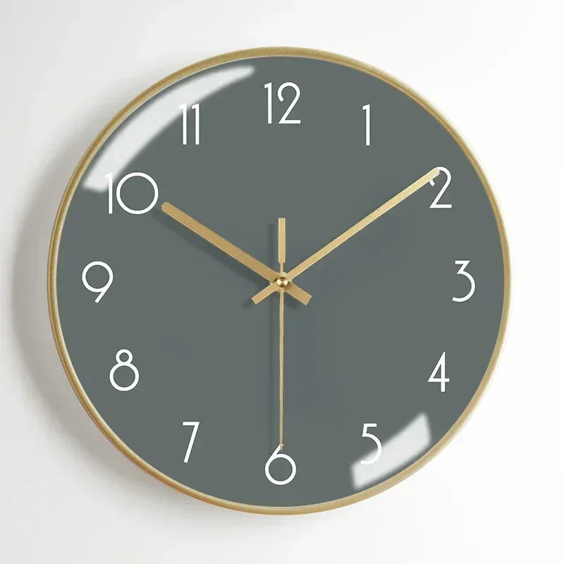 horloge murale moderne en métal esthétique et silencieuse - vue 14 sur 17