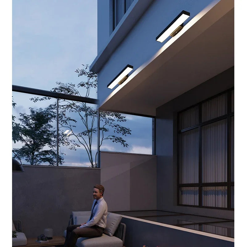 Outdoor Sensing Wall Lamp, Outdoor Waterproof Wall, Villa Courtyard Waterproof, Entrance Door Human Body Sensing Lamp - vue 7 sur 8