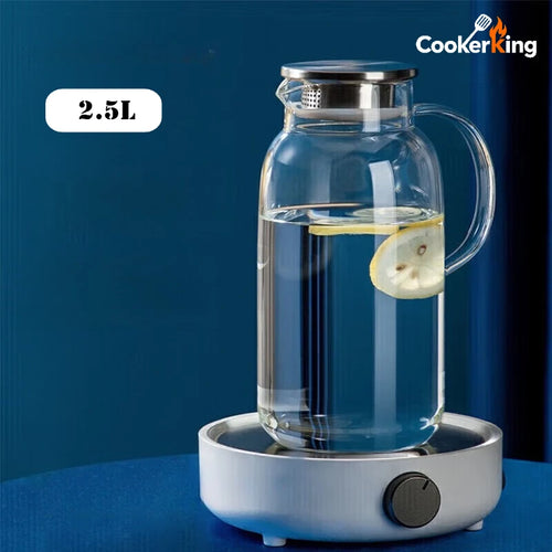 Bouilloire verre borosilicate grande capacite 18 25l bureau