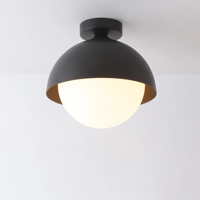 Plafonnier led nordique rond pour allée et balcon - vue 3 sur 10