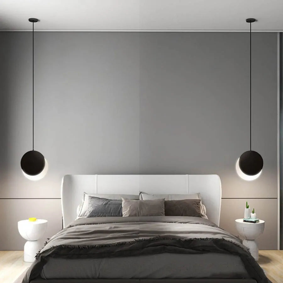 suspension moderne lumière décorative design lune intérieur - vue 5 sur 10