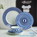 Assiette européenne motifs sceau décor thé dim sum