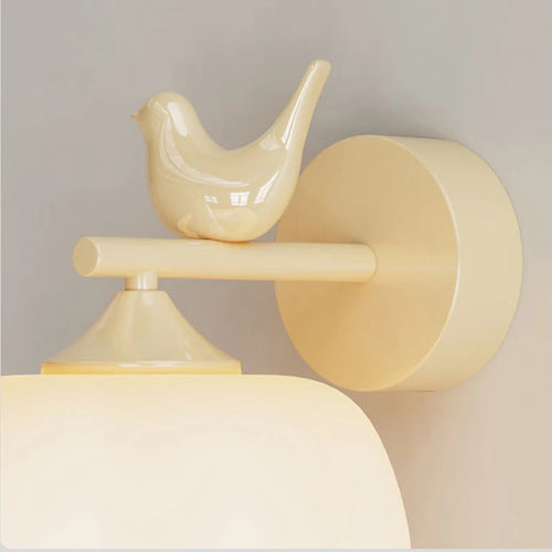 applique murale moderne en pe avec abat-jour d'oiseau led - vue 6 sur 10