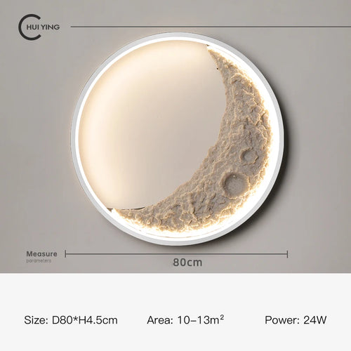 applique murale lune à led avec intensité variable décorative - vue 11 sur 15