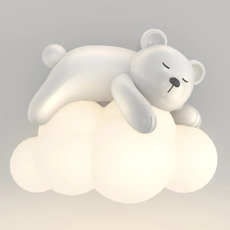 Applique murale ours polaire en forme de nuage blanc - vue 2 sur 10