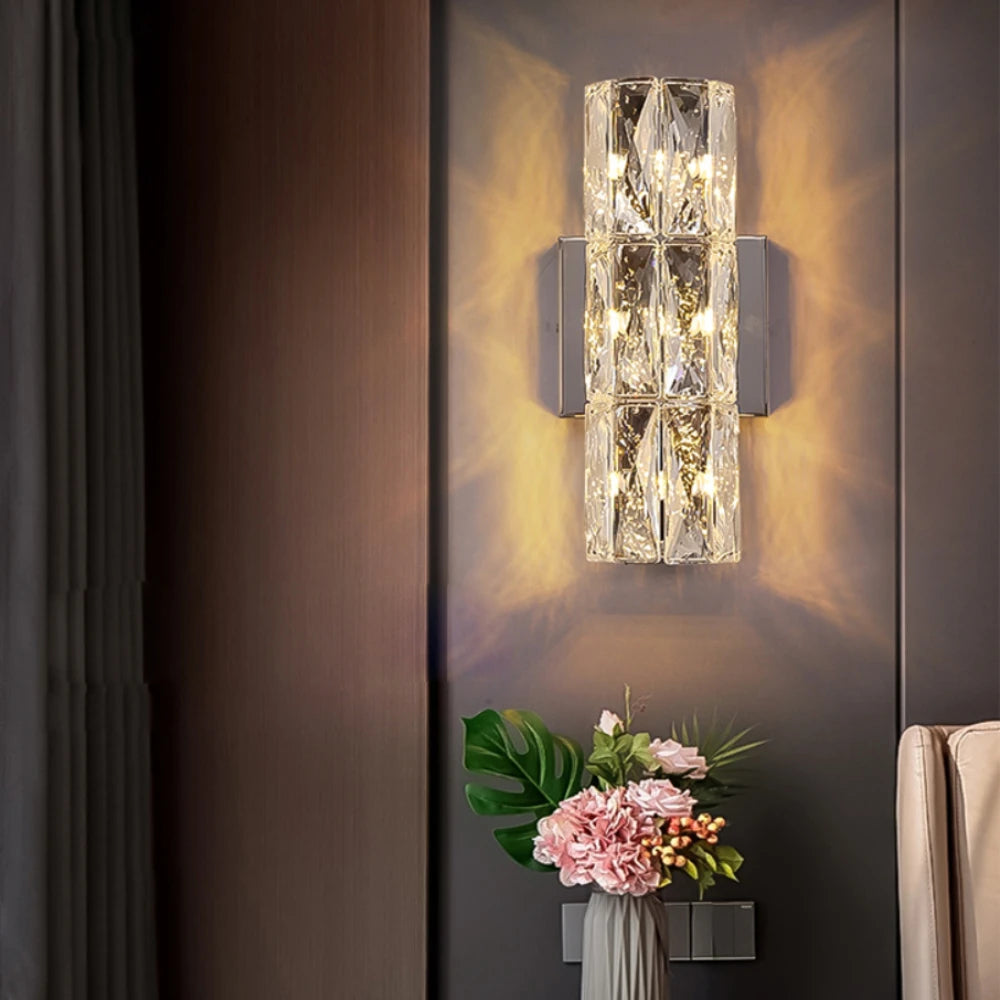 applique murale moderne en cristal pour décoration intérieure élégante - vue 3 sur 14