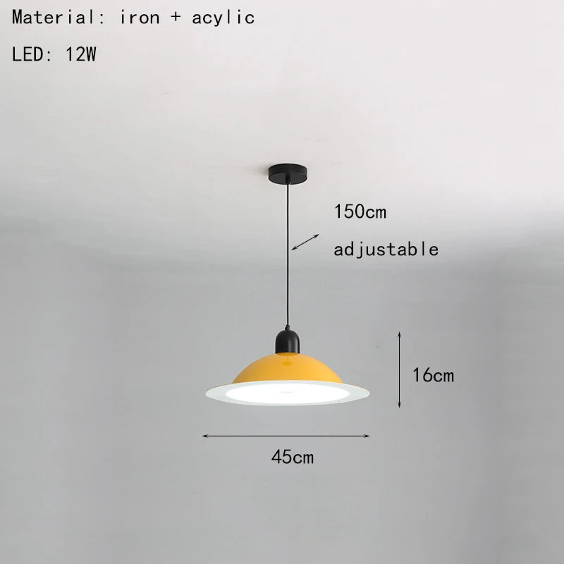 suspension lampe led métal avec lumière réglable et modifiable