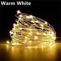 guirlande lumineuse led étanche en cuivre pour décorations festives