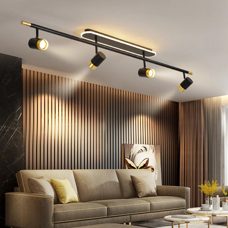 Lustre noir Led moderne intérieur - vue 3 sur 18