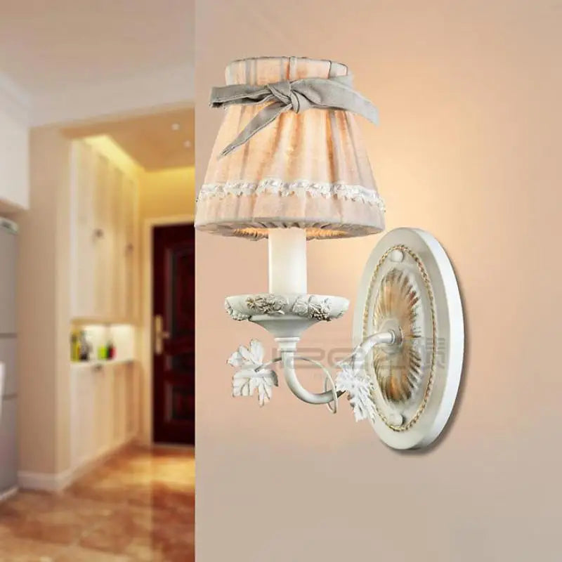 applique murale à led avec housse en tissu et nœud pour chambre enfant - vue 4 sur 10