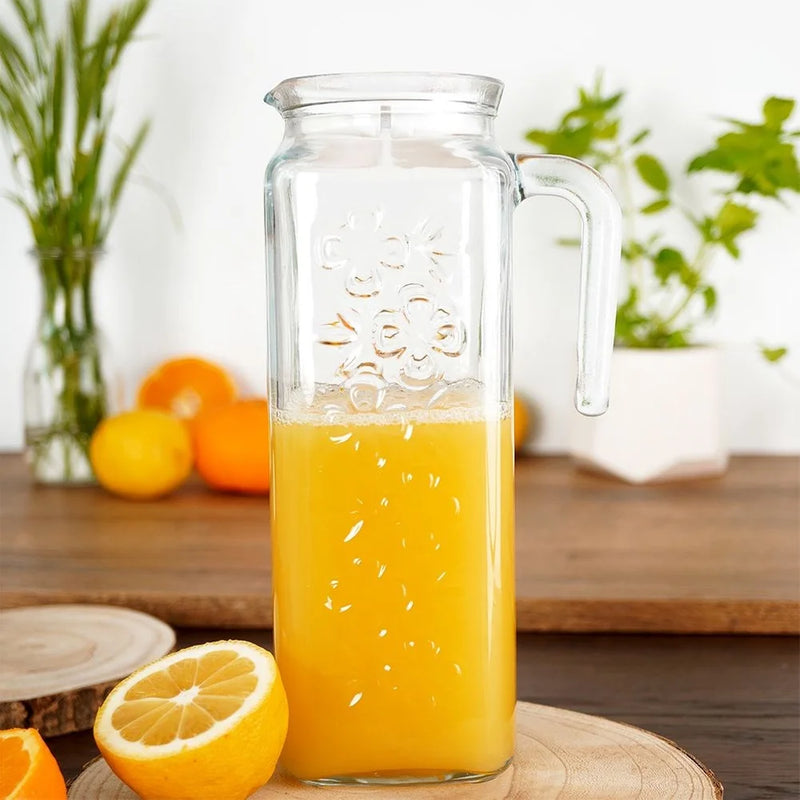 Carafe verre avec poignée et couvercle 12l