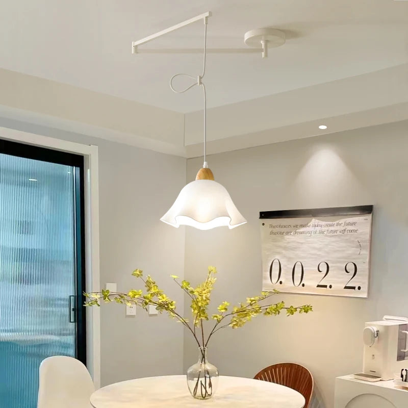 suspension moderne à bras oscillant led mobile - vue 5 sur 30
