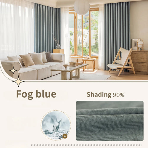 Rideau occultant uni style moderne pour salon chambre