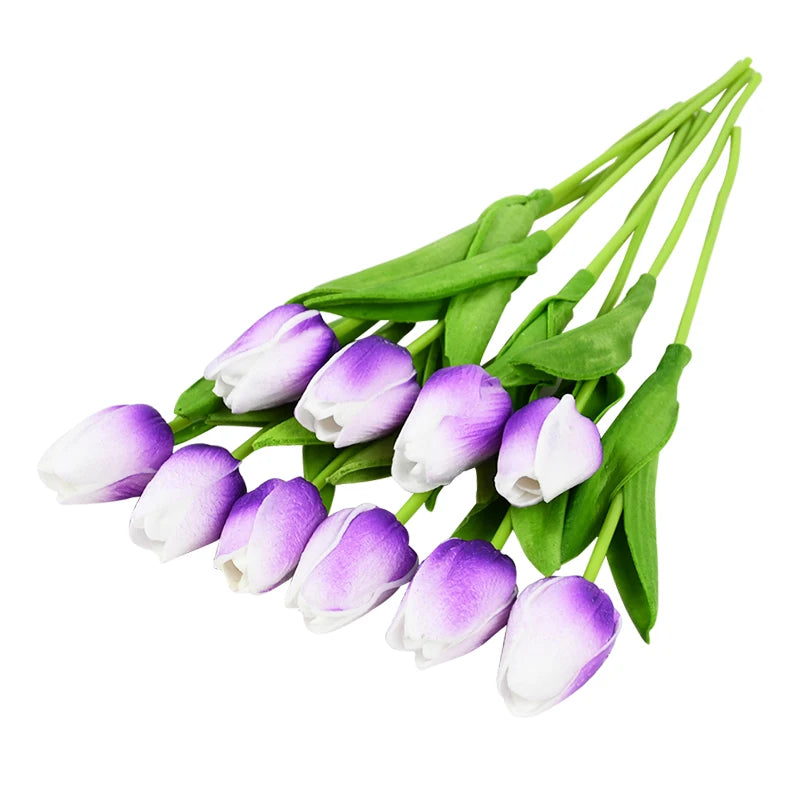 lot de 10 tulipes artificielles pour décoration de mariage et jardin - vue 15 sur 33