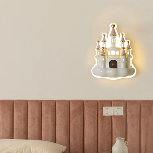 applique murale château dessin animé pour chambre enfant mignonne - vue 3 sur 7