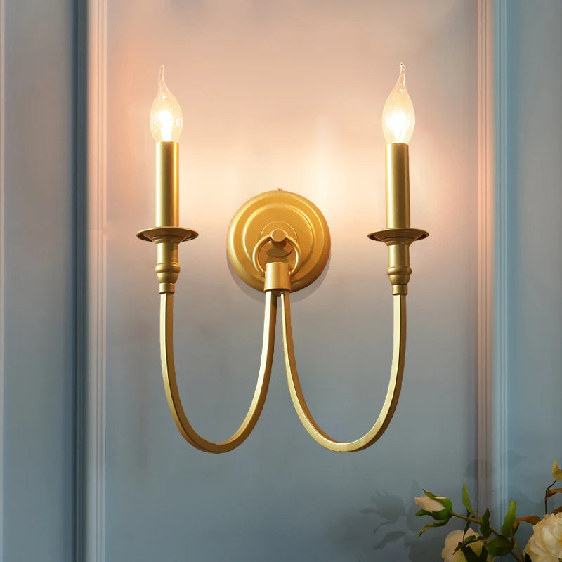 applique murale vintage en imitation cuivre pour intérieur élégant - vue 4 sur 8