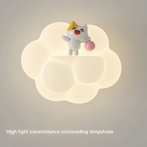 applique murale nuage ours chat singe pour enfants bébé