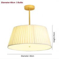Plafonnier en tissu Simple nordique tout en cuivre