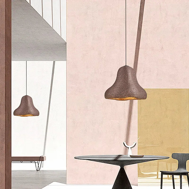Wabi Sabi Restaurant LED Chandelier Personality Bar Island Table Lamp Nordic Designer Living Room Exhibition Hall Pendant Lights - vue 3 sur 10