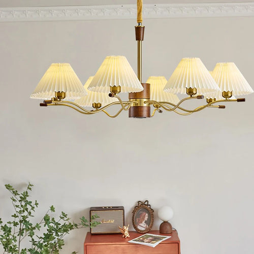 lustre en bois pour décoration luminaire suspendu - vue 3 sur 14