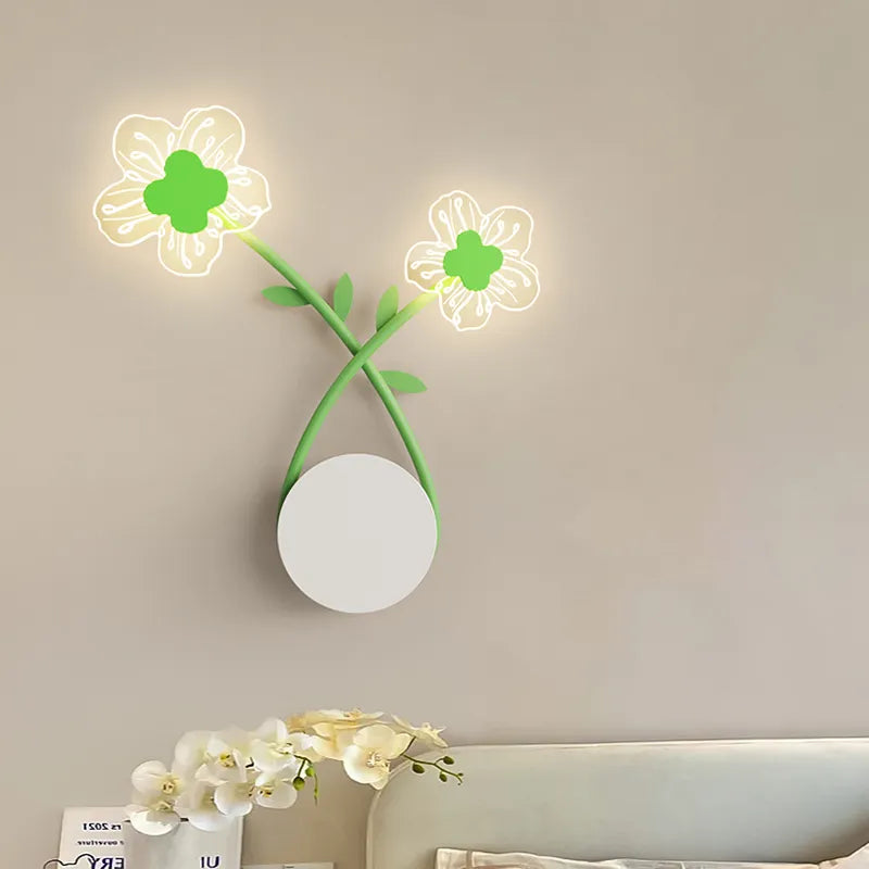 Applique murale LED en forme de plante verte - vue 2 sur 12