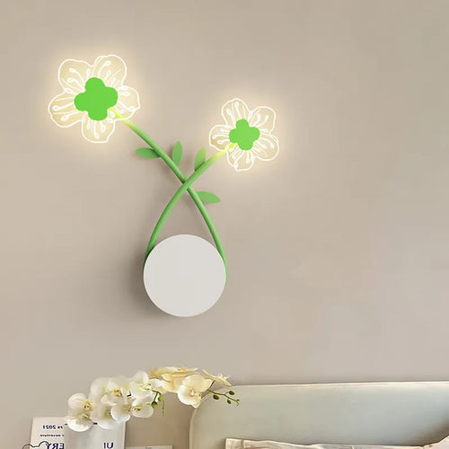 Applique murale LED en forme de plante verte