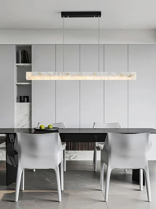 lustre moderne en marbre noir pour décoration intérieure élégante