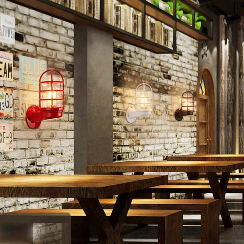 Applique murale led en verre rétro étanche pour extérieur et intérieur