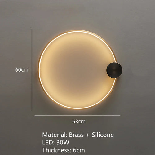 applique murale led en laiton style art déco pour intérieur moderne - vue 9 sur 23