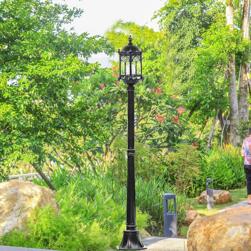 lampe de jardin aluminium moulé imperméable pour extérieur et paysage - vue 4 sur 8