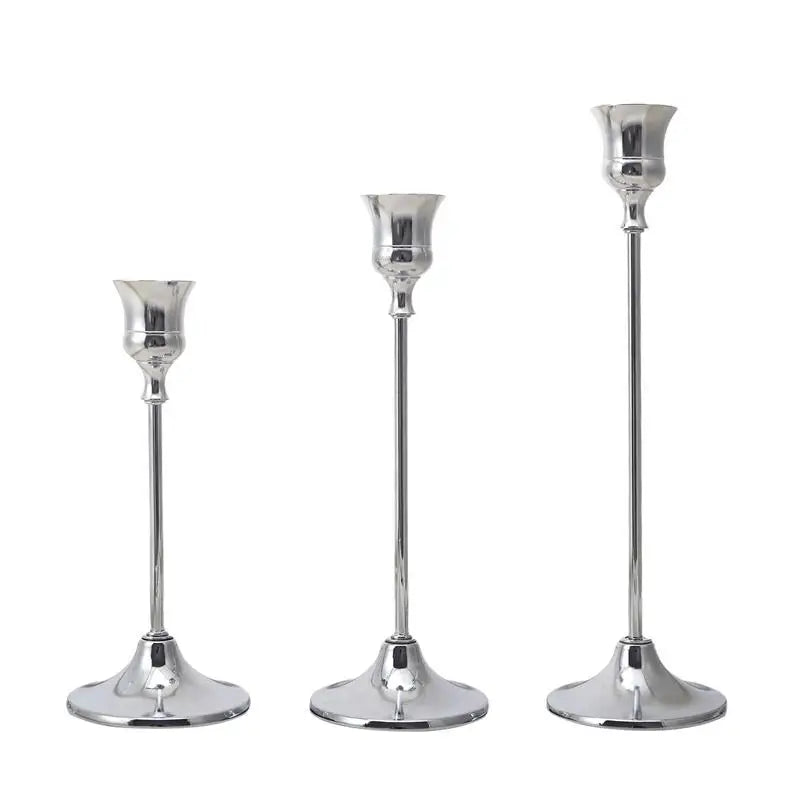 kit de bougeoirs en laiton doré pour décorations festives - vue 20 sur 26