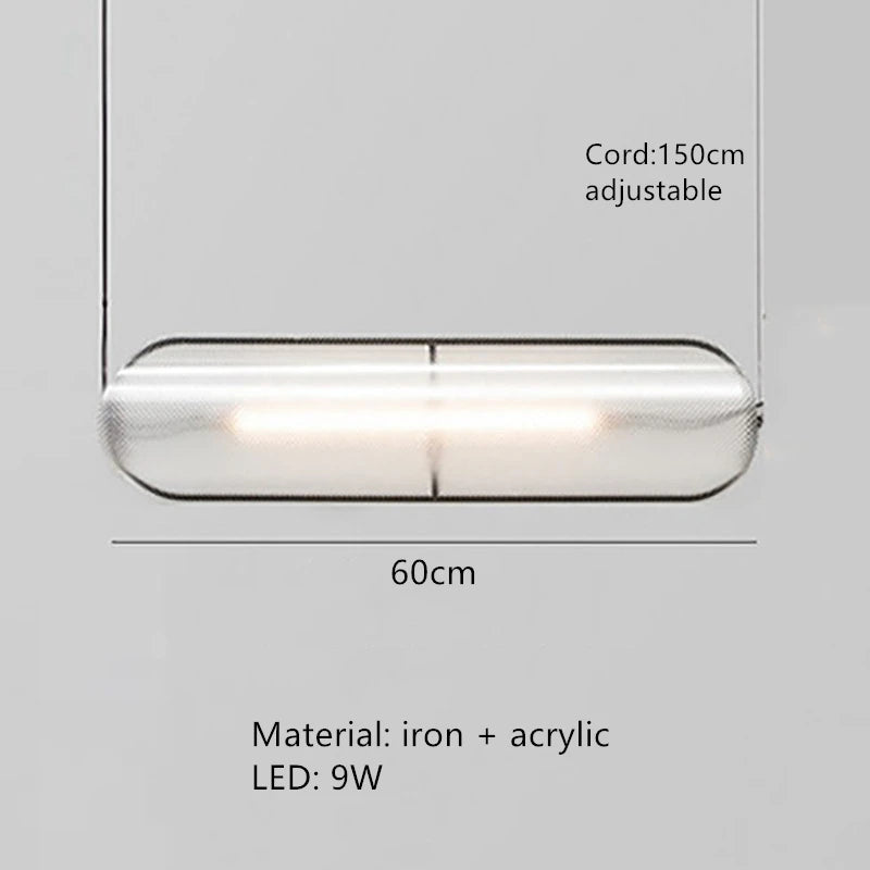 lampe led moderne à suspension réglable pour bar et bureau - vue 12 sur 12