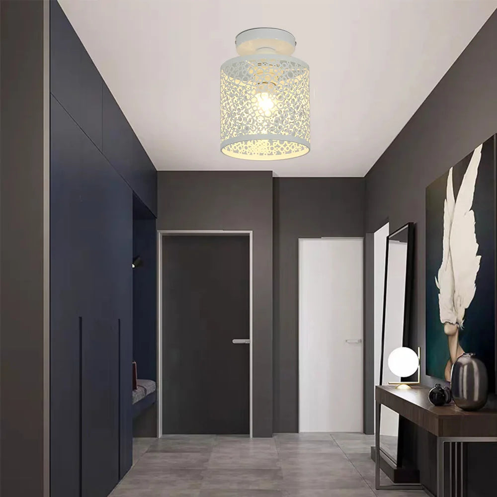 lustre suspendu en métal style rétro edison moderne - vue 4 sur 7