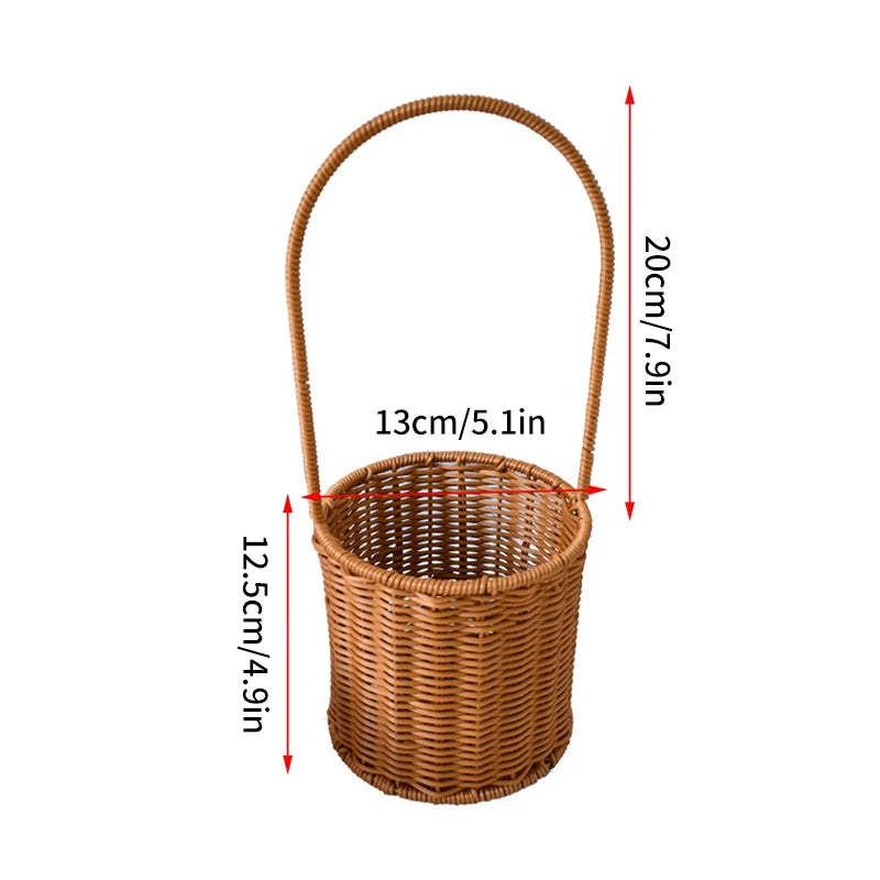 panier de rangement tissé à la main pour jardin et pique-nique - vue 18 sur 27
