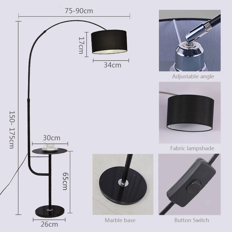 lampadaire nordique simple moderne pour décoration intérieure - vue 6 sur 10
