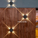 Décorer les applique murale LED à faisceau linéaire en aluminium COB lumière extérieure 6W 12W étanche IP65 appliques de porche haut et bas AC110 220V