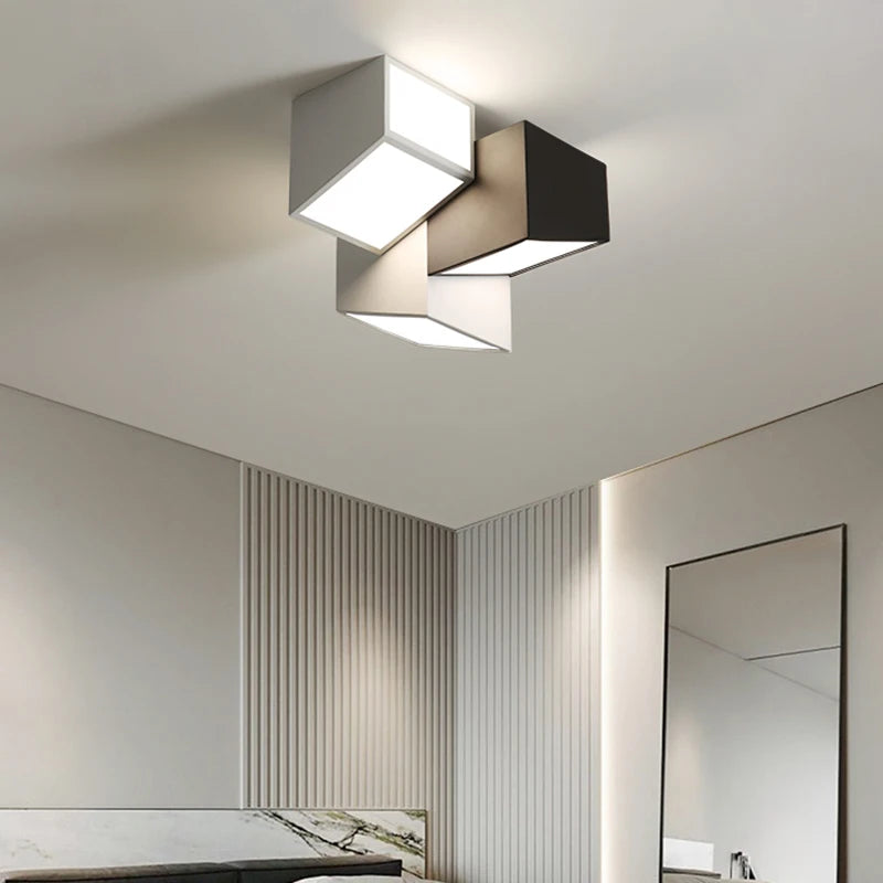 Plafonnier Créatif Géométrique LED Pour Allée Couloir Chambre Restaurant Décor À La Maison Plafond Art Lumières Éclairage Intérieur - vue 3 sur 8