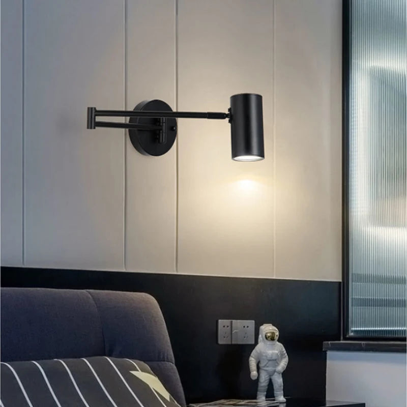 applique murale moderne rotative à bras télescopique pliable - vue 5 sur 18